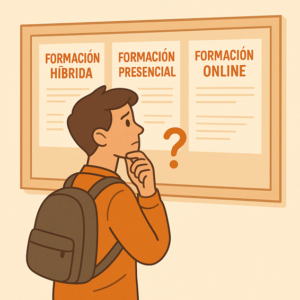 Lee más sobre el artículo Cómo elegir entre formación presencial, online o híbrida sin equivocarte
