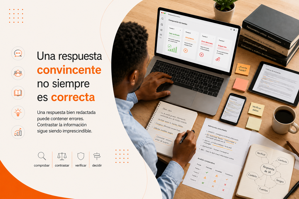 Una respuesta bien redactada puede contener errores. Contrastar la información sigue siendo imprescindible.