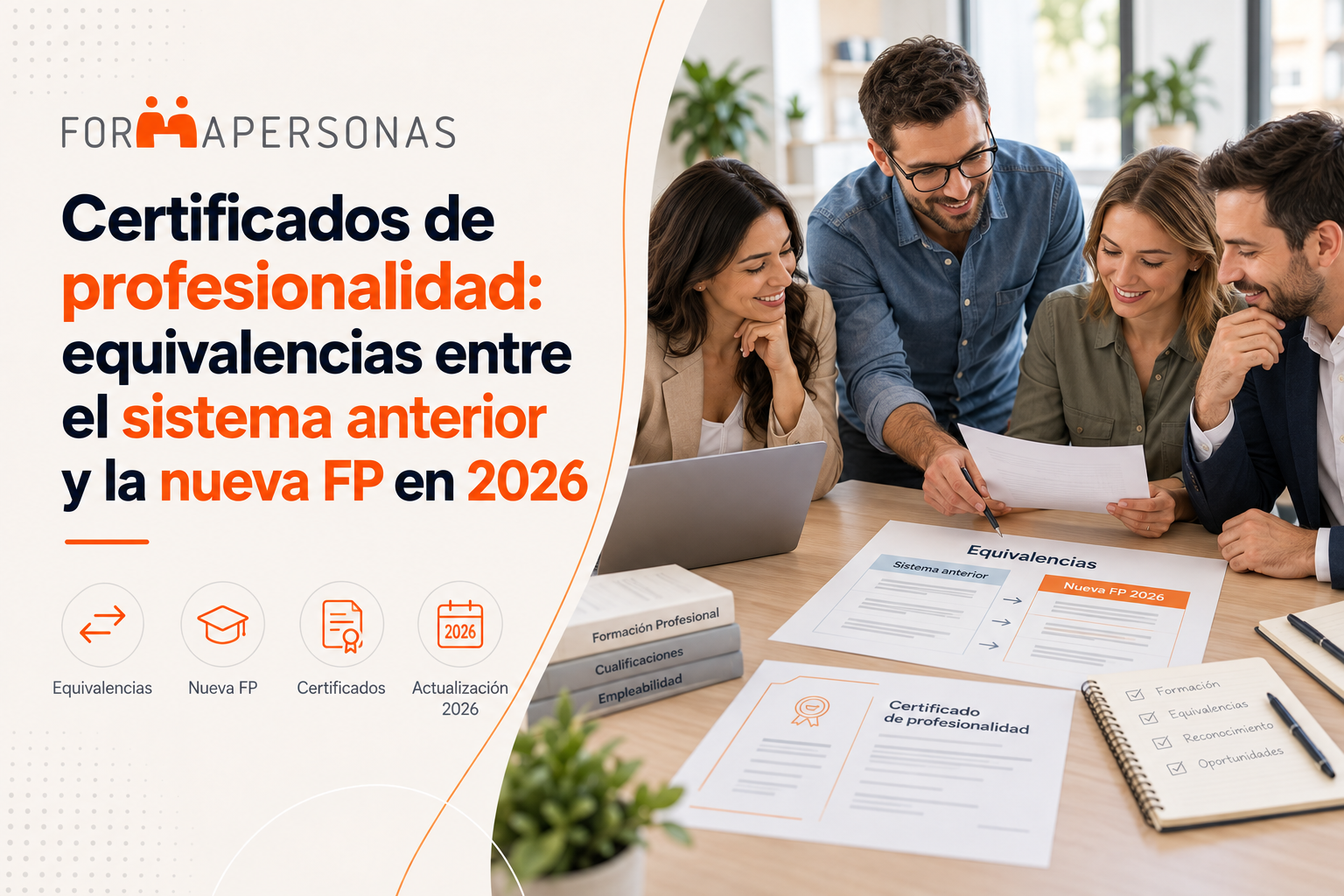 En este momento estás viendo Certificados de profesionalidad: equivalencias entre el sistema anterior y la nueva FP en 2026