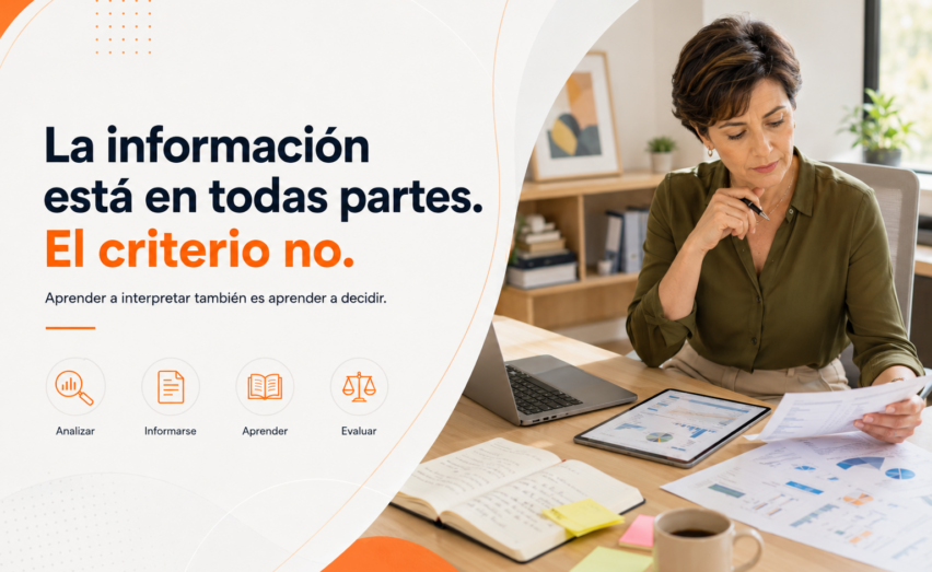 La información está en todas partes. El criterio no