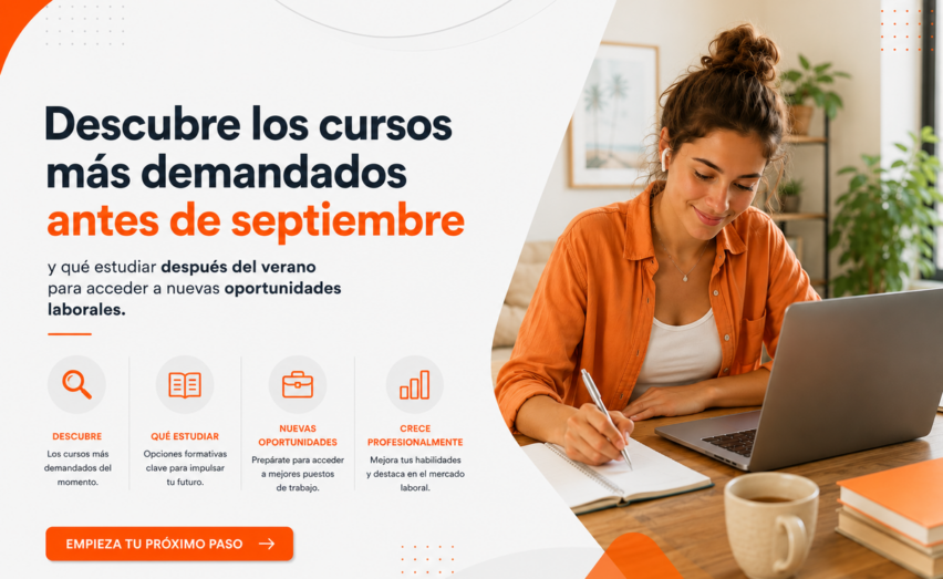 Cursos con salidas laborales antes de septiembre 2026: qué estudiar para llegar preparado