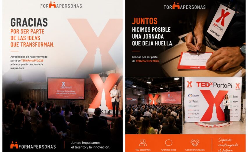 FormaPersonas TEDxPortoPí 2026: impulsando el talento y la innovación en Mallorca